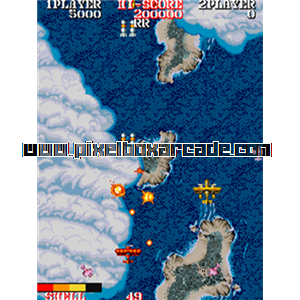 Pixelbox Arcade - 1943 Kai - Midway Kaisen (1987), a Shooter / Flying Vertical game by Capcom
