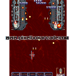 Pixelbox Arcade - Ajax (1987), a Shooter / Flying Vertical game by Konami