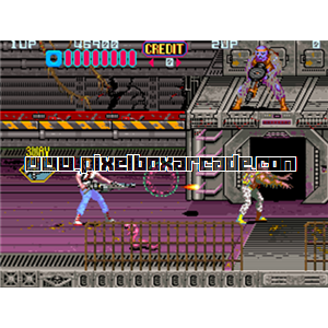 Pixelbox Arcade - Aliens (1990), a Platform / Shooter Scrolling game by Konami