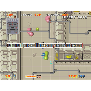 Pixelbox Arcade - Alien Syndrome (1987), a Maze / Shooter Large game by Sega