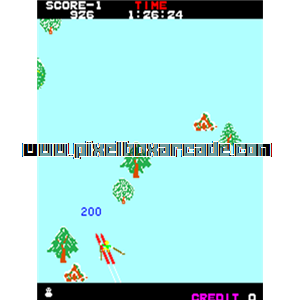 Pixelbox Arcade - Alpine Ski (1982), a Sports / Skiing game by Taito Corporation