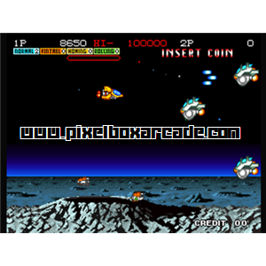 Pixelbox Arcade - Andro Dunos (1992), a Shooter / Flying Horizontal game by Visco