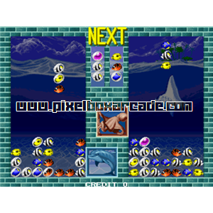 Pixelbox Arcade - Aquarium (1996), a Puzzle / Drop game by Excellent System