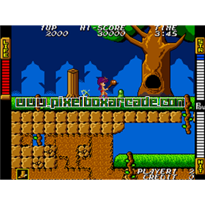 Pixelbox Arcade - Athena (1986), a Platform / Fighter Scrolling game by SNK