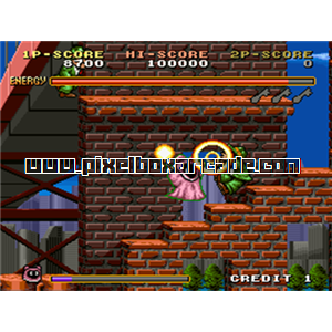 Pixelbox Arcade - Avenging Spirit (1991), a Platform / Fighter Scrolling game by Jaleco
