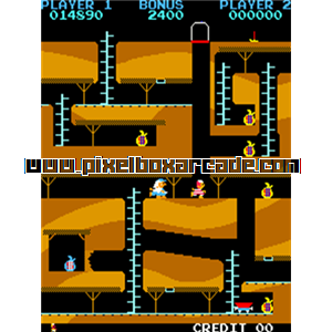 Pixelbox Arcade - Bagman (1982), a Platform / Run Jump game by Valadon Automation
