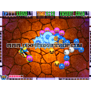 Pixelbox Arcade - Bang Bang Ball (1996), a Puzzle / Toss game by Banpresto / Kunihiko Tashiro+Goodhouse