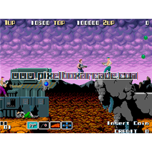 Pixelbox Arcade - Bay Route (1989), a Platform / Shooter Scrolling game by Sunsoft / Sega