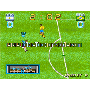 Pixelbox Arcade - Big Striker (1992), a Sports / Soccer game by Jaleco