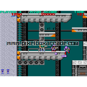 Pixelbox Arcade - Bionic Commando (1987), a Platform / Shooter Scrolling game by Capcom