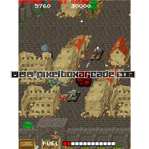 Pixelbox Arcade - Blazer (1987), a Shooter / Driving Diagonal game by Namco