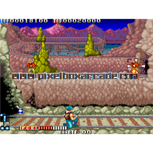 Pixelbox Arcade - Blood Bros. (1990), a Shooter / 3rd Person game by Tad