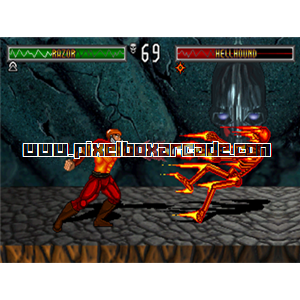 Pixelbox Arcade - Blood Storm (1994), a Fighter / Versus game by Strata/Incredible Technologies