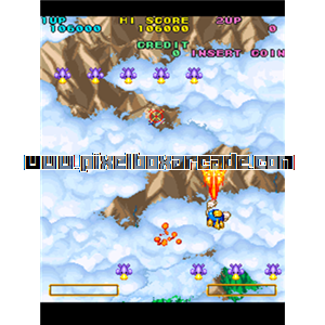 Pixelbox Arcade - Bells & Whistles (1991), a Shooter / Flying Vertical game by Konami