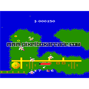 Pixelbox Arcade - Vs. Raid on Bungeling Bay (1985), a Shooter / Flying game by Nintendo / Broderbund Software Inc.