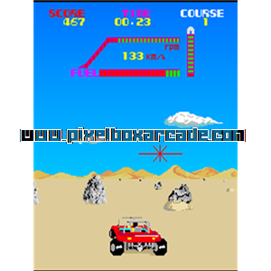 Pixelbox Arcade - Buggy Challenge (1984), a Driving / Race (chase view) game by Taito Corporation