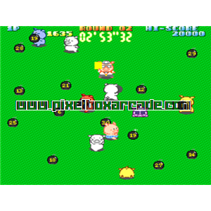 Pixelbox Arcade - Butasan (1987), a Shooter / Walking game by [NMK] (Jaleco license)