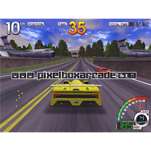 Pixelbox Arcade - California Speed (1998), a Driving / Race (chase view) game by Atari Games