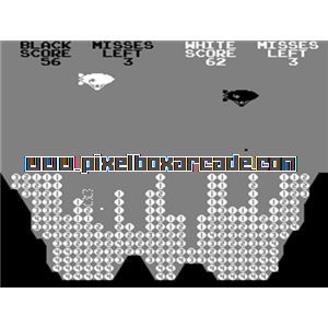 Pixelbox Arcade - Canyon Bomber (1977), a Shooter / Gallery game by Atari