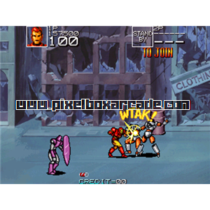 Pixelbox Arcade - Captain America and The Avengers (1991), a Fighter / 2.5D game by Data East Corporation