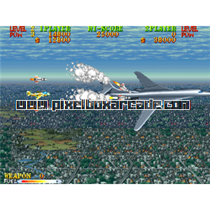 Pixelbox Arcade - Carrier Air Wing (1990), a Shooter / Flying Horizontal game by Capcom