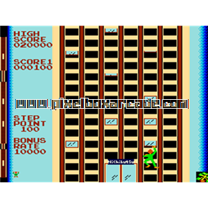 Pixelbox Arcade - Crazy Climber (1980), a Climbing game by Nichibutsu