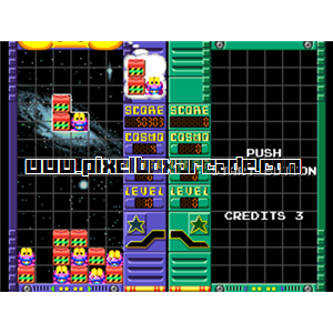 Pixelbox Arcade - Cosmo Gang the Puzzle (1992), a Puzzle / Drop game by Namco