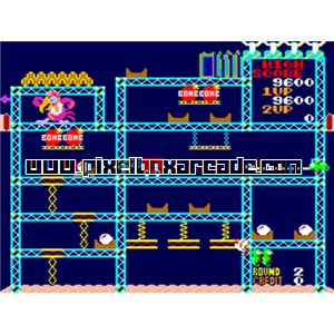 Pixelbox Arcade - Chameleon (1983), a Platform / Run Jump game by Jaleco