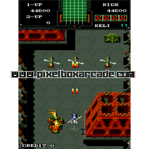 Pixelbox Arcade - Chopper I (1988), a Shooter / Flying Vertical game by SNK