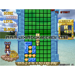 Pixelbox Arcade - Cleopatra Fortune (1996), a Puzzle / Drop game by Taito Corporation