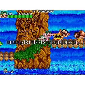 Pixelbox Arcade - Caveman Ninja (1991), a Platform / Shooter Scrolling game by Data East Corporation