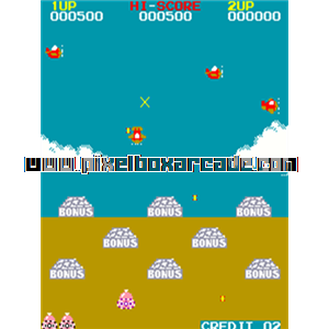 Pixelbox Arcade - Commando (1983), a Shooter / Gallery game by Sega