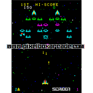 Pixelbox Arcade - Cosmic Alien (1979), a Shooter / Gallery game by Universal