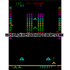 Pixelbox Arcade - Cosmic Guerilla (1979), a Shooter / Gallery game by Universal