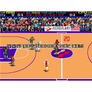 Pixelbox Arcade - Double Dribble (1986), a Sports / Basketball game by Konami