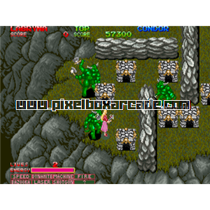 Pixelbox Arcade - Devil World (1987), a Shooter / Walking game by Konami