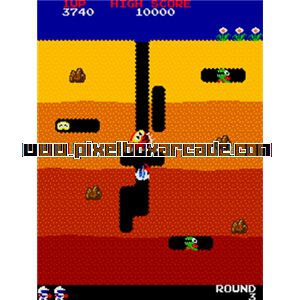 Pixelbox Arcade - Dig Dug (1982), a Maze / Digging game by Namco