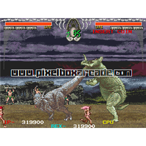 Pixelbox Arcade - Dino Rex (1992), a Fighter / Versus game by Taito Corporation Japan