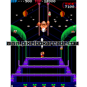 Pixelbox Arcade - Donkey Kong 3 (1983), a Platform / Run Jump game by Nintendo of America