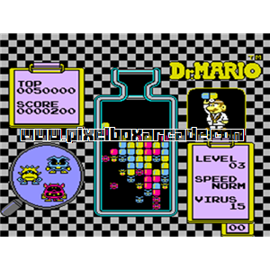Pixelbox Arcade - Vs. Dr. Mario (1990), a Puzzle / Drop game by Nintendo