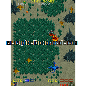 Pixelbox Arcade - Dragon Spirit (1987), a Shooter / Flying Vertical game by Namco