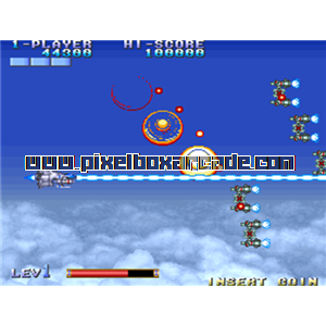 Pixelbox Arcade - E.D.F. : Earth Defense Force (1991), a Shooter / Flying Horizontal game by Jaleco