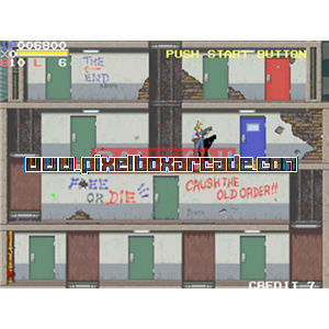 Pixelbox Arcade - Elevator Action Returns (1994), a Platform / Shooter game by Taito Corporation Japan