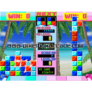 Pixelbox Arcade - Emeraldia (1993), a Puzzle / Drop game by Namco