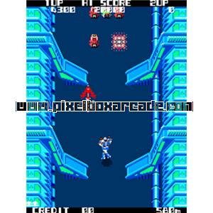 Pixelbox Arcade - Equites (1984), a Shooter / Walking game by Alpha Denshi Co.