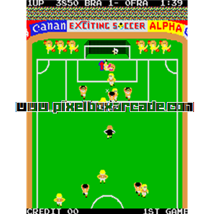 Pixelbox Arcade - Exciting Soccer (1983), a Sports / Soccer game by Alpha Denshi Co.