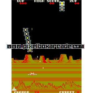 Pixelbox Arcade - Exerion (1983), a Shooter / Gallery game by Jaleco
