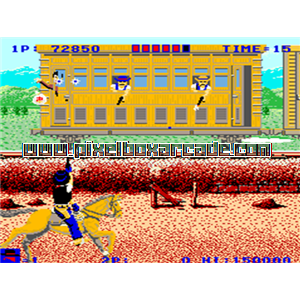 Pixelbox Arcade - Express Raider (1986), a Platform / Fighter Scrolling game by Data East USA