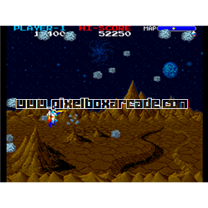 Pixelbox Arcade - Exzisus (1987), a Shooter / Flying Horizontal game by Taito Corporation