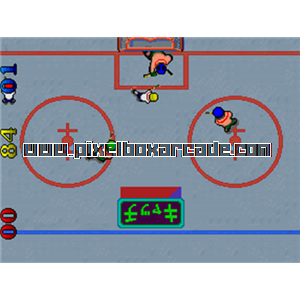 Pixelbox Arcade - Face Off (1988), a Sports / Hockey game by Namco